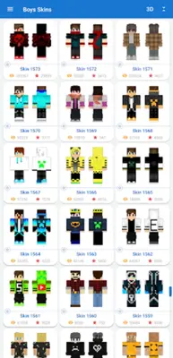 Boys Skins for Minecraft PE android App screenshot 4